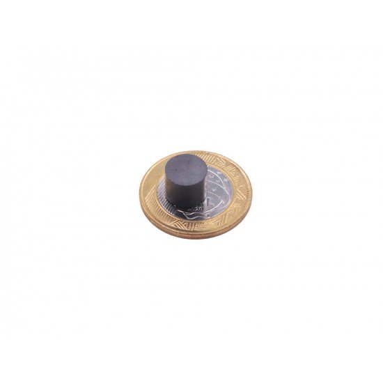 Ímã de Ferrite Ø10 x 8 mm anisotrópico